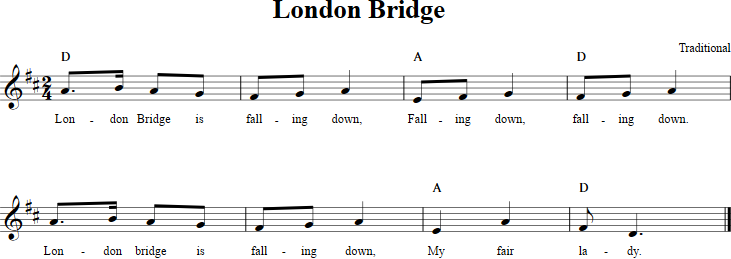 London Bridge Recorder Sheet Music
